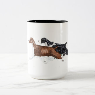 Taza de dos perros de aguas de saltador inglés