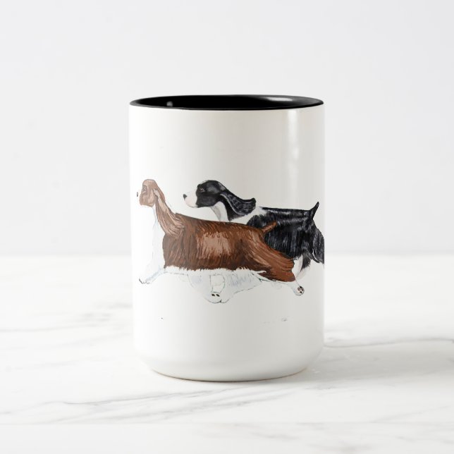Taza de dos perros de aguas de saltador inglés (Centro)