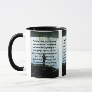 Taza de dos tonos con oración de agradecimiento