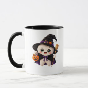 Taza de dos tonos de bruja de dientes lindos de Ha