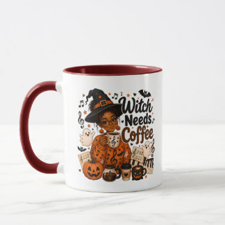 Taza de dos tonos de bruja de profesora de música