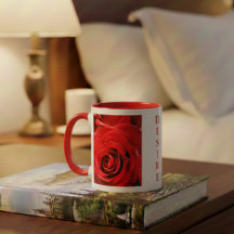 Taza de dos tonos Desire Red Roses de 11oz roja