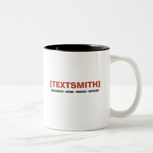 Taza de dos tonos - logotipo [TEXTSMITH] (Derecha)