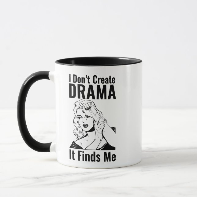Taza de drama de mujer llorando retro (Izquierda)