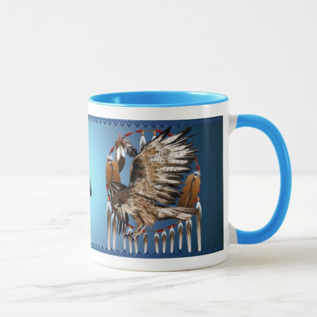 Taza de Dreamcatcher del halcón del vuelo (Derecha)