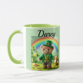 Taza de duende con oso de peluche