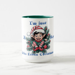 Taza de duende de Navidad Regalo festivo de vaca