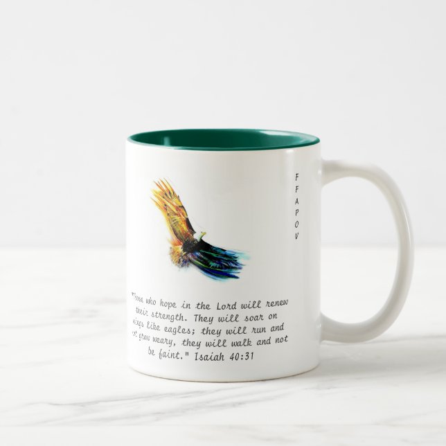 Taza de Eagle del 40:31 de FFAPOV Isaías (zurda) (Derecha)