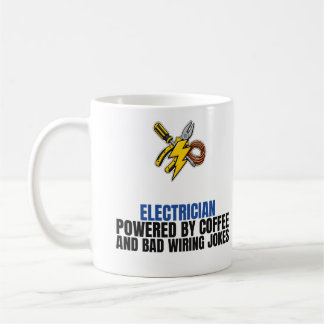 Taza de Electricista Divertida con Energía de Café
