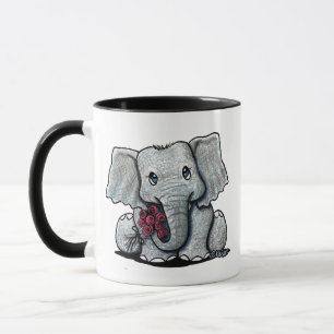 Taza de elefante de KiniArt