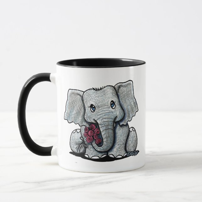 Taza de elefante de KiniArt (Izquierda)