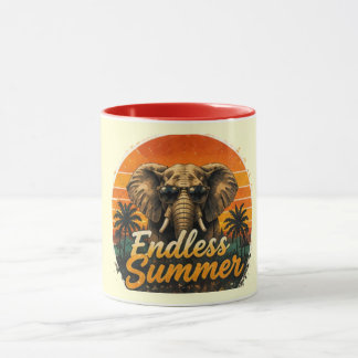 Taza de elefante de verano sin fin