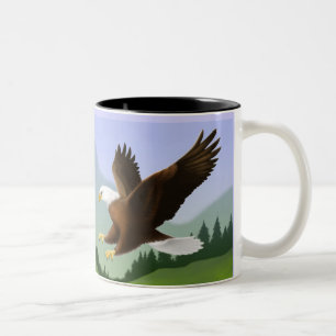 Taza de elevación de Eagle de la escritura del