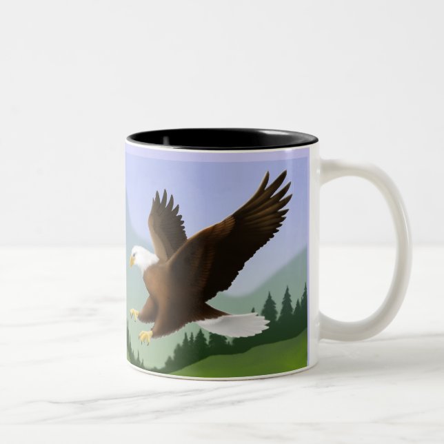 Taza de elevación de Eagle de la escritura del (Derecha)
