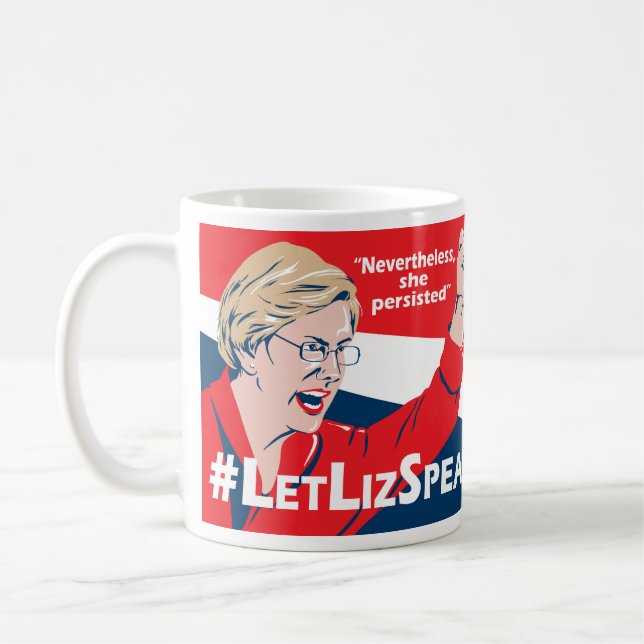 Taza de Elizabeth Warren del #LetLizSpeak - por el (Izquierda)