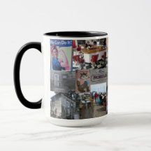 taza de encargo combinada de la foto del café 15oz