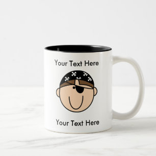 Taza de encargo de Brown del pirata -