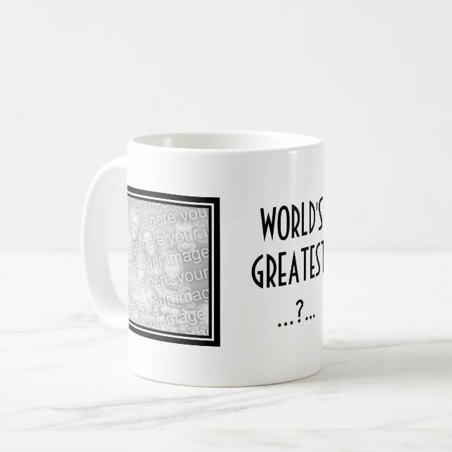 Taza de encargo de la foto con la frontera (Anverso izquierdo)