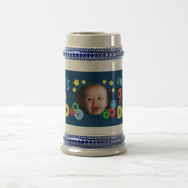 Taza de encargo de la foto del papá del día de (Centro)