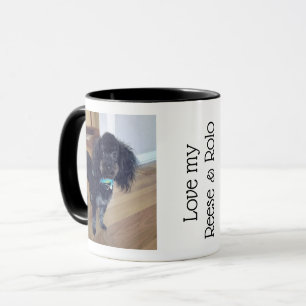 Taza de encargo del café con leche del negro de l