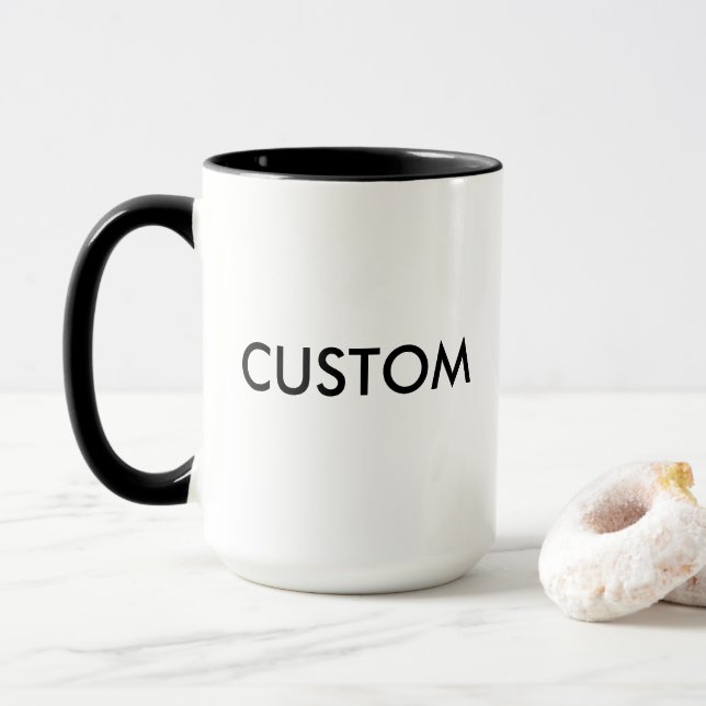 Taza de encargo del campanero 15oz - labio y (Con donut)