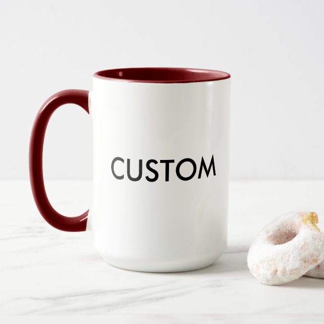 Taza de encargo del campanero 15oz - labio y (Con donut)