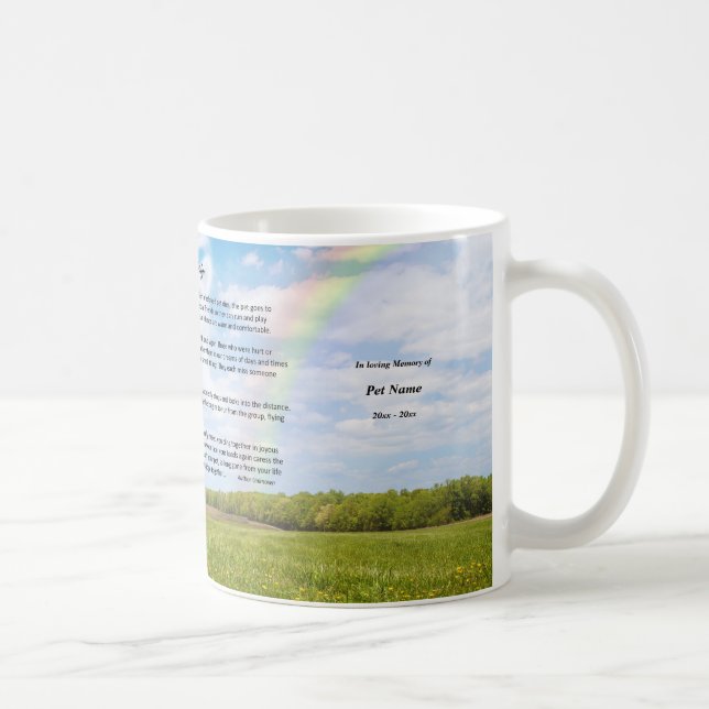 Taza de encargo del puente del arco iris, perro (Derecha)