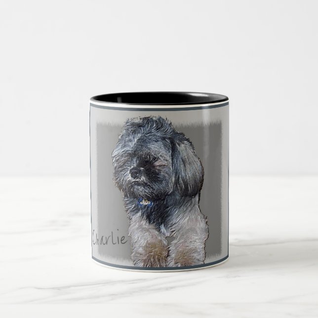 Taza de encargo del retrato del mascota (Centro)