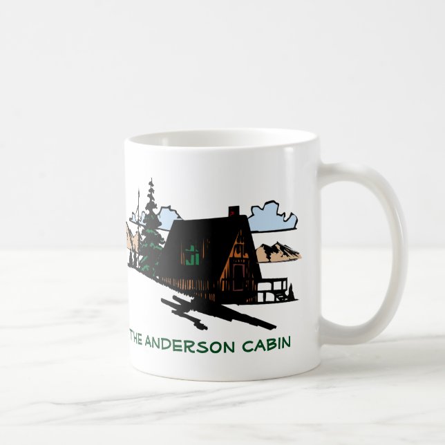 Taza de encargo del texto de maderas de la casa (Derecha)