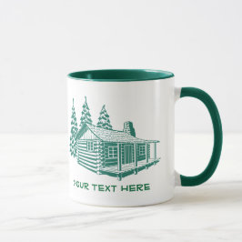 Taza de encargo del texto de maderas de la casa