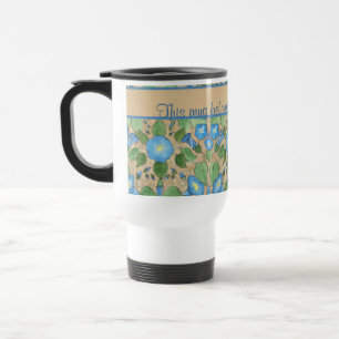 Taza de encargo del viaje de la correhuela azul