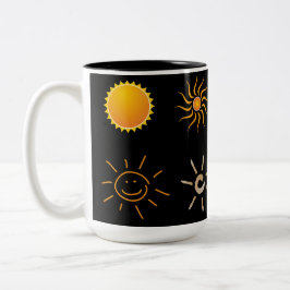 taza de encargo espectacular solar de 15oz Sun por