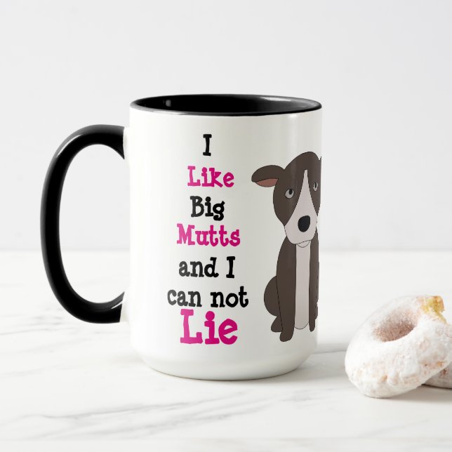 Taza de encargo Mutts3 grande del campanero del (Con donut)