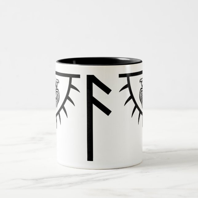 Taza de encargo que ofrece Huginn y Muninn (Centro)
