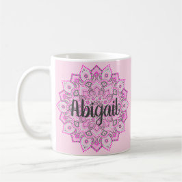 Taza de encargo rosada de la mandala