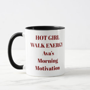 Taza de energía para caminar como una chica calien