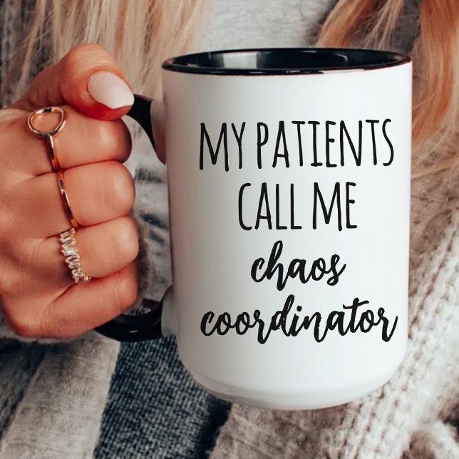 Taza de Enfermera Coordinadora del Caos, Taza Dive (Funny nurse mug for her, Nurse appreciation mug for coworkers, Chaos coordinator mug for nurses,)