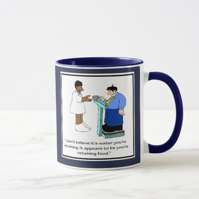 Taza de Enfermera Divertida - Cómic de Peso (Derecha)