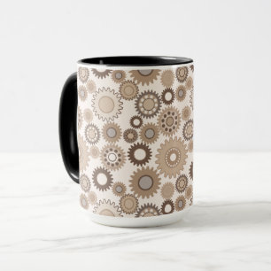 Taza de engranajes marrones