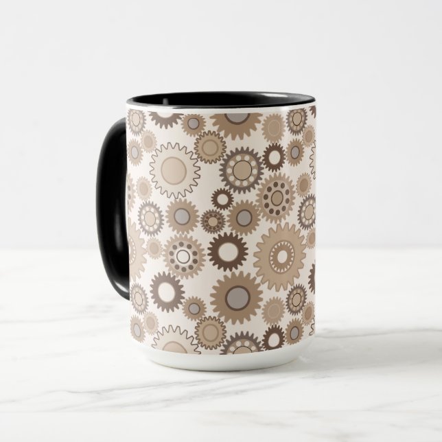 Taza de engranajes marrones (Anverso izquierdo)