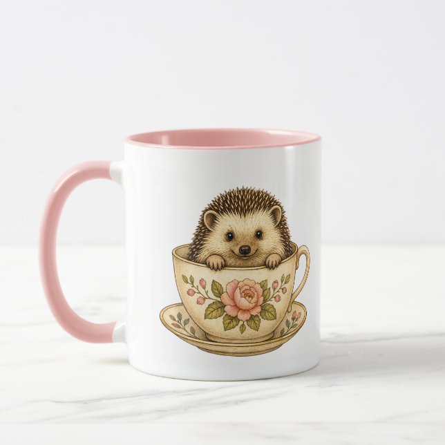 Taza de erizo adorable (Izquierda)