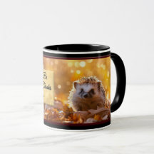 Taza de erizo de otoño de Gracias y donación