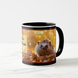 Taza de erizo de otoño de Gracias y donación