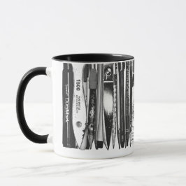 Taza de escritorio Kitschen Fatty negro brillante