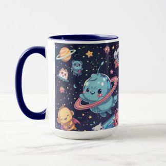 Taza de espacio lindo – Diseño de galaxia adorable