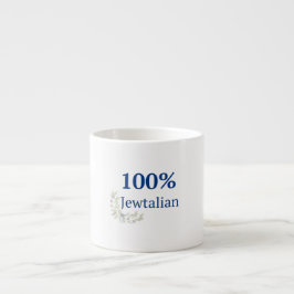 Taza de espresso 100% judío italiano