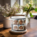 Taza De Espresso 11 Foto de Instagram Collage Personalizado Monogra<br><div class="desc">Blanco y negro - Usa hasta 11 fotos cuadradas para crear un regalo único y personal. O puedes mantener al cachorro hipster y hacer un keepsake de moda. Si necesita ajustar las imágenes,  haga clic en la herramienta personalizar para realizar cambios.</div>