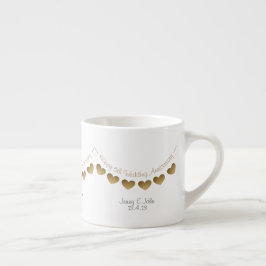 Taza De Espresso 5.º Aniversario del Boda de la madera