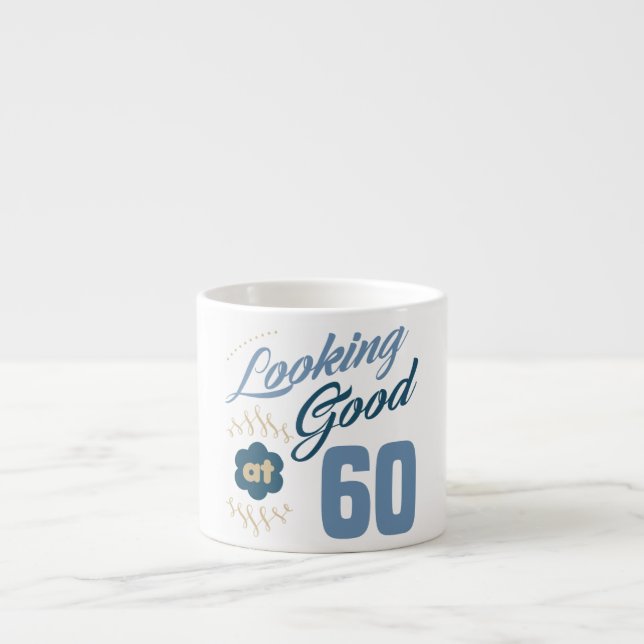 Taza De Espresso 60.º cumpleaños bien (Frente)