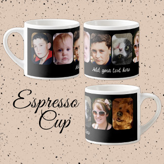 Taza De Espresso 6 photo collage add text black
